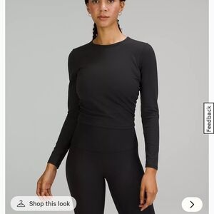 Lululemon Black All It Takes Ribbed Nulu Long-Sleeve Shirt Size 4
